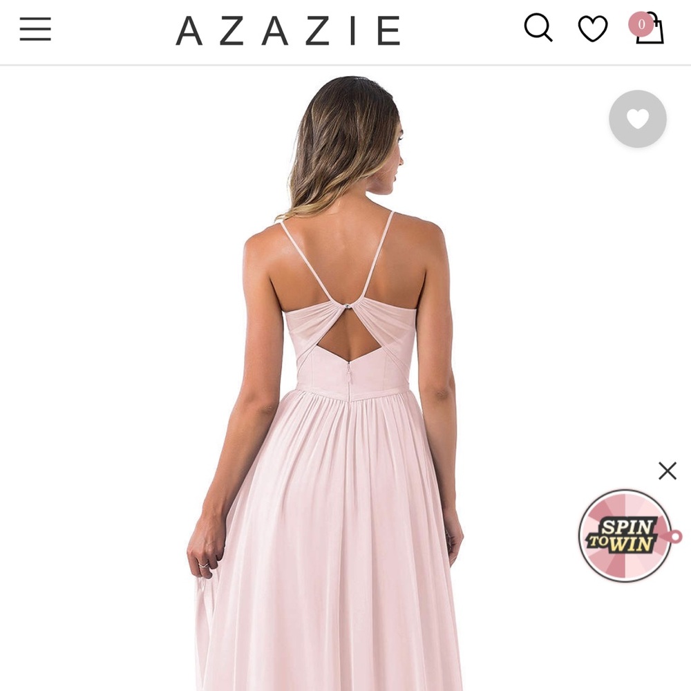 Azazie Blushing Pink Bridesmaid Dress
